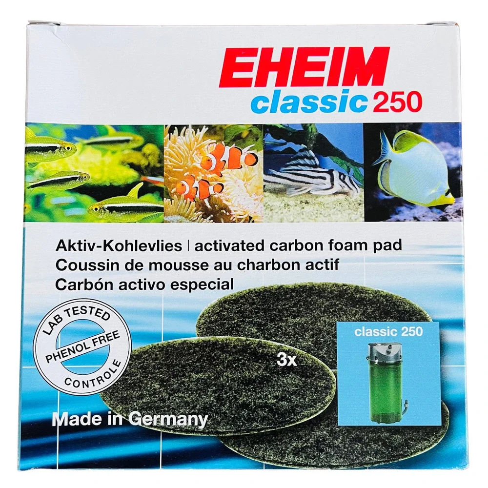 6 Boxes - Eheim Carbon Filter Pads 2213 Canister Filter - 3 pk (2628130)